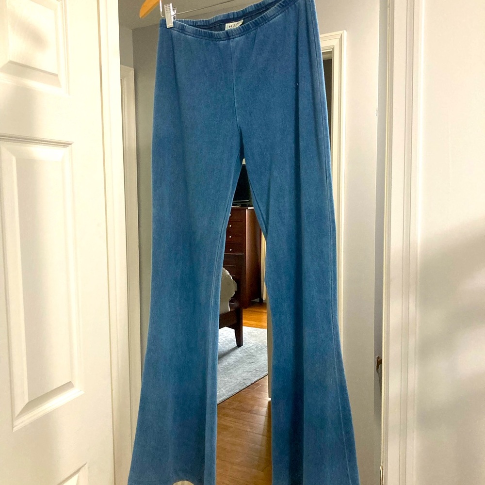 HIP flair denim pants with flair bottom